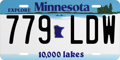 MN license plate 779LDW