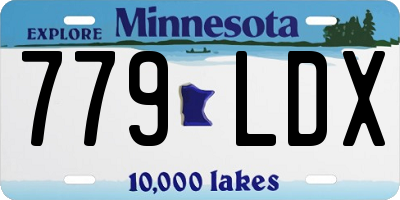 MN license plate 779LDX