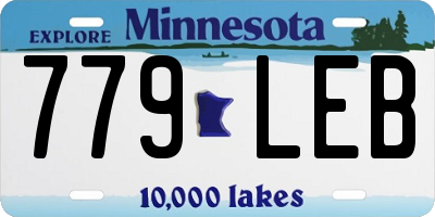 MN license plate 779LEB