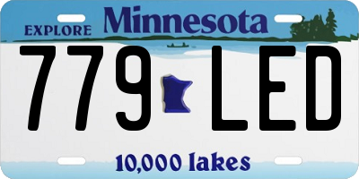 MN license plate 779LED