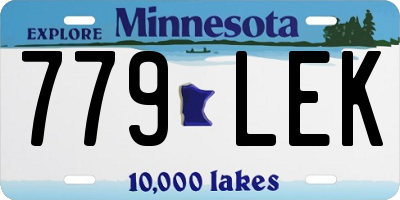 MN license plate 779LEK