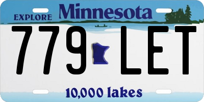 MN license plate 779LET