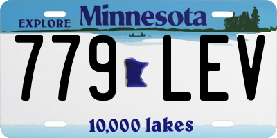 MN license plate 779LEV