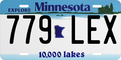 MN license plate 779LEX