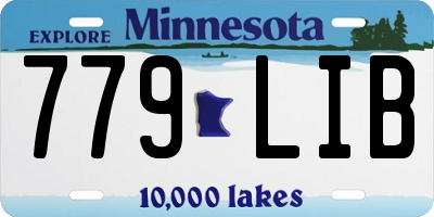 MN license plate 779LIB