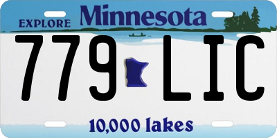MN license plate 779LIC