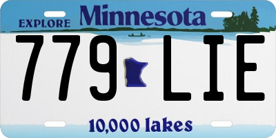 MN license plate 779LIE