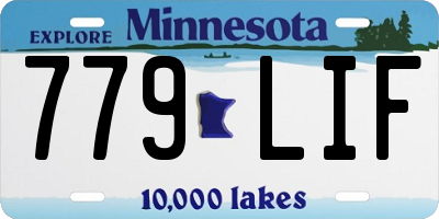 MN license plate 779LIF