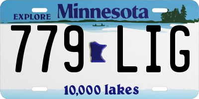 MN license plate 779LIG