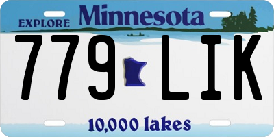 MN license plate 779LIK
