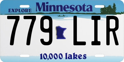 MN license plate 779LIR