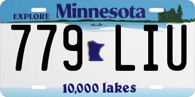 MN license plate 779LIU