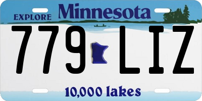 MN license plate 779LIZ