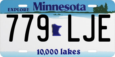 MN license plate 779LJE