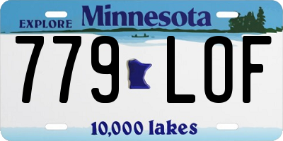 MN license plate 779LOF