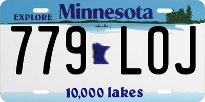 MN license plate 779LOJ
