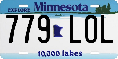 MN license plate 779LOL