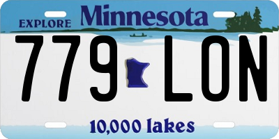 MN license plate 779LON