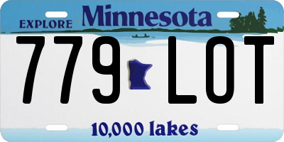 MN license plate 779LOT