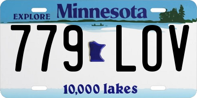 MN license plate 779LOV