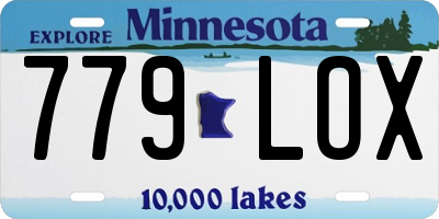 MN license plate 779LOX