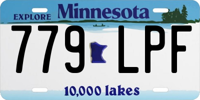 MN license plate 779LPF