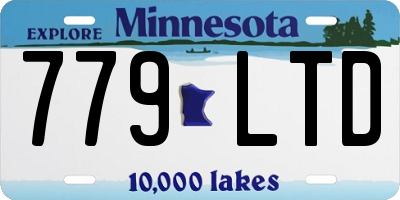 MN license plate 779LTD