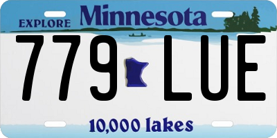 MN license plate 779LUE