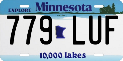 MN license plate 779LUF