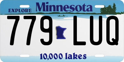 MN license plate 779LUQ