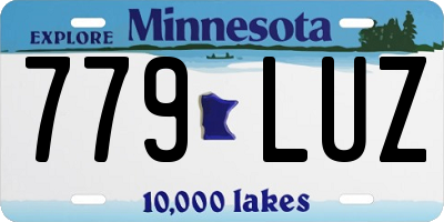 MN license plate 779LUZ