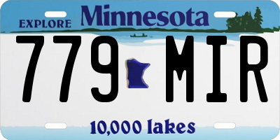MN license plate 779MIR