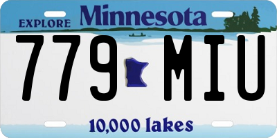 MN license plate 779MIU