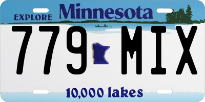 MN license plate 779MIX