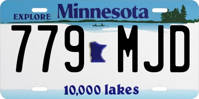 MN license plate 779MJD