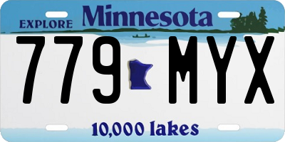 MN license plate 779MYX