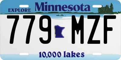 MN license plate 779MZF