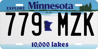 MN license plate 779MZK