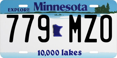 MN license plate 779MZO