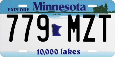 MN license plate 779MZT