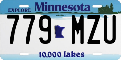 MN license plate 779MZU
