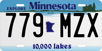 MN license plate 779MZX