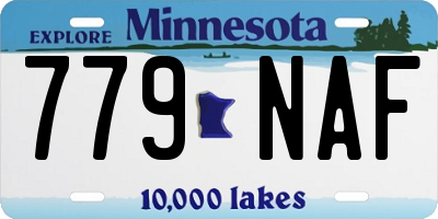 MN license plate 779NAF