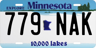MN license plate 779NAK