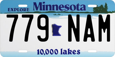 MN license plate 779NAM