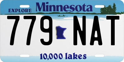 MN license plate 779NAT