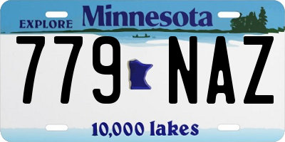 MN license plate 779NAZ