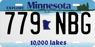 MN license plate 779NBG