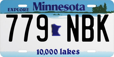 MN license plate 779NBK