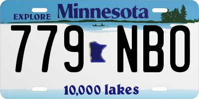 MN license plate 779NBO
